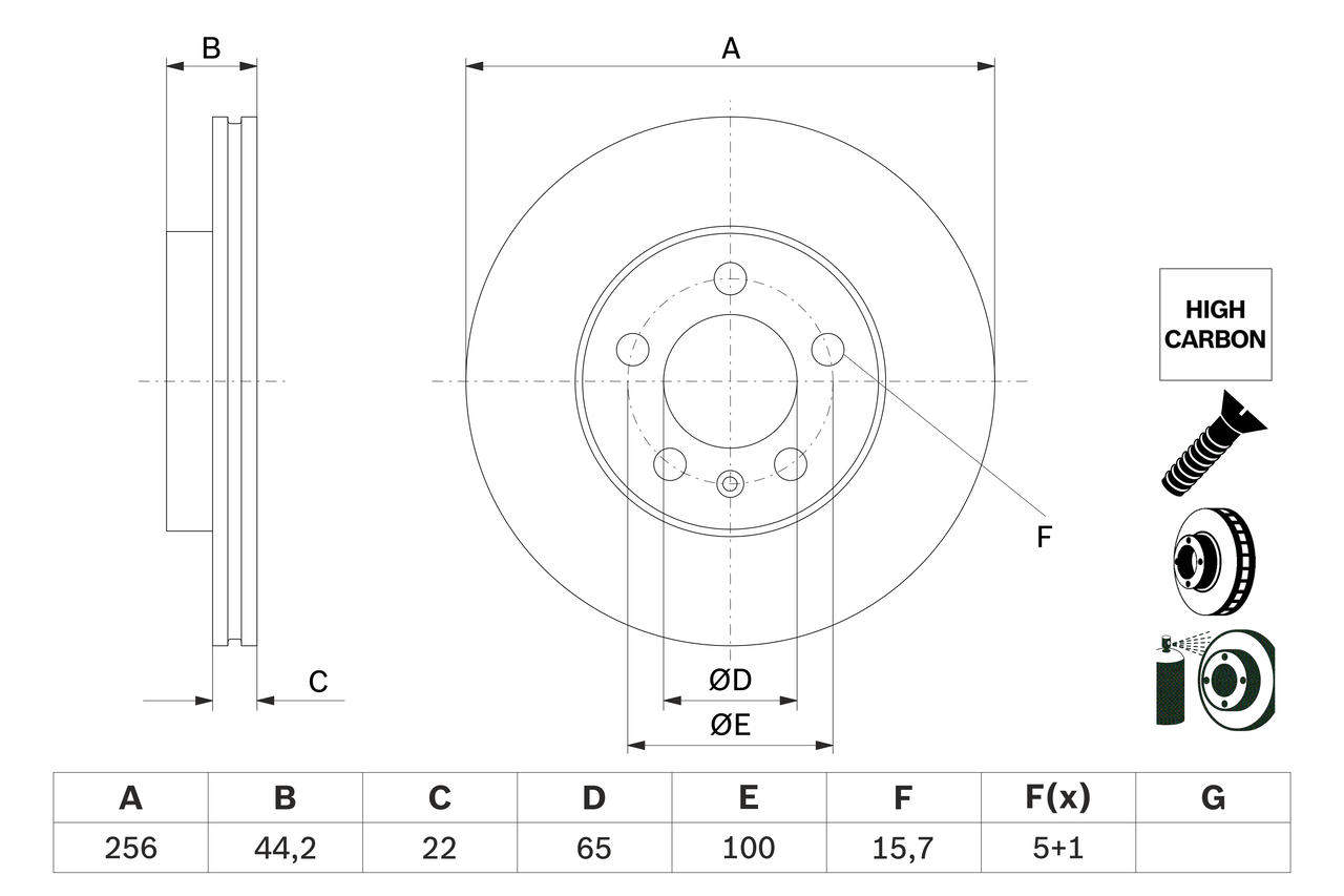 Brake Disc (Front axle)  Art. 0986479F32