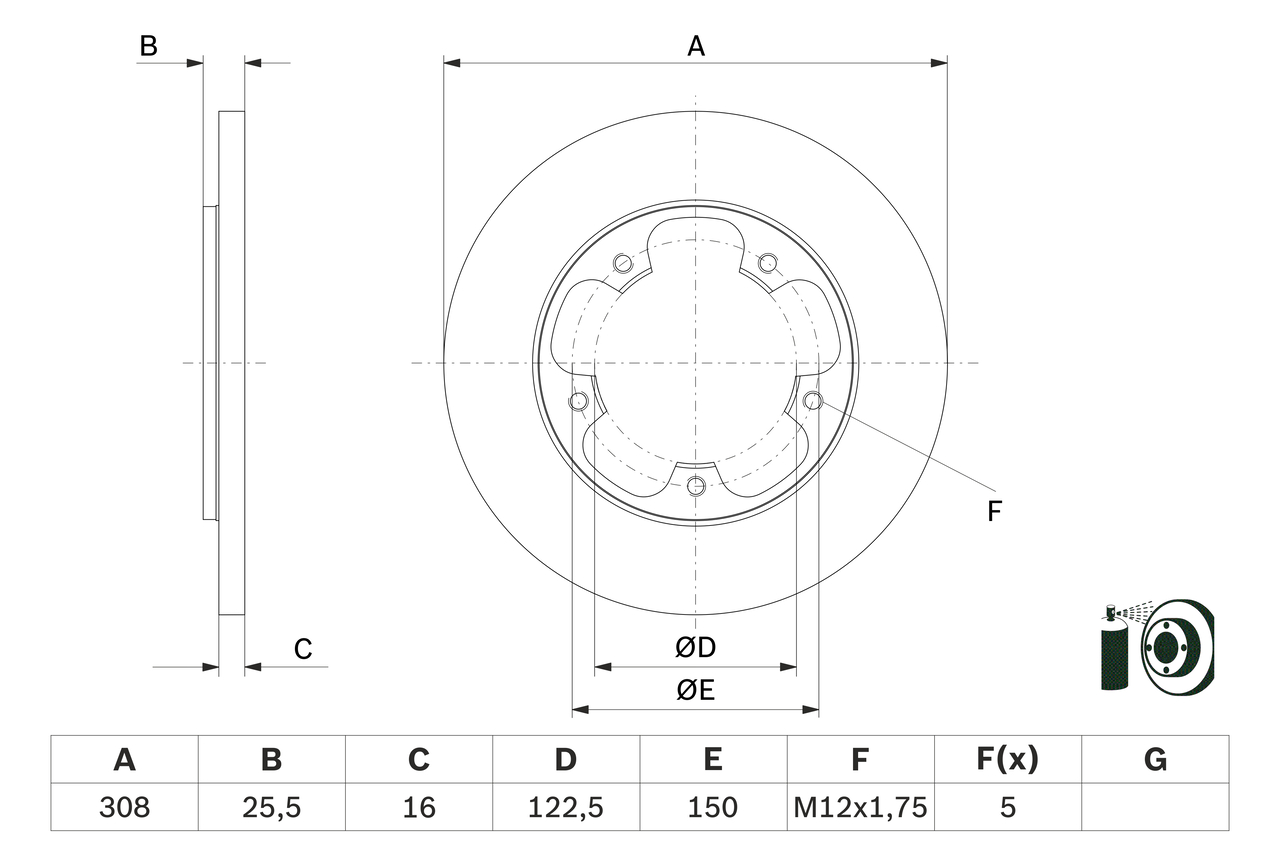 Brake Disc (Rear axle)  Art. 0986479F44