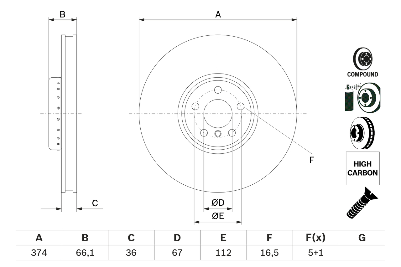 Brake Disc  Art. 0986479F54