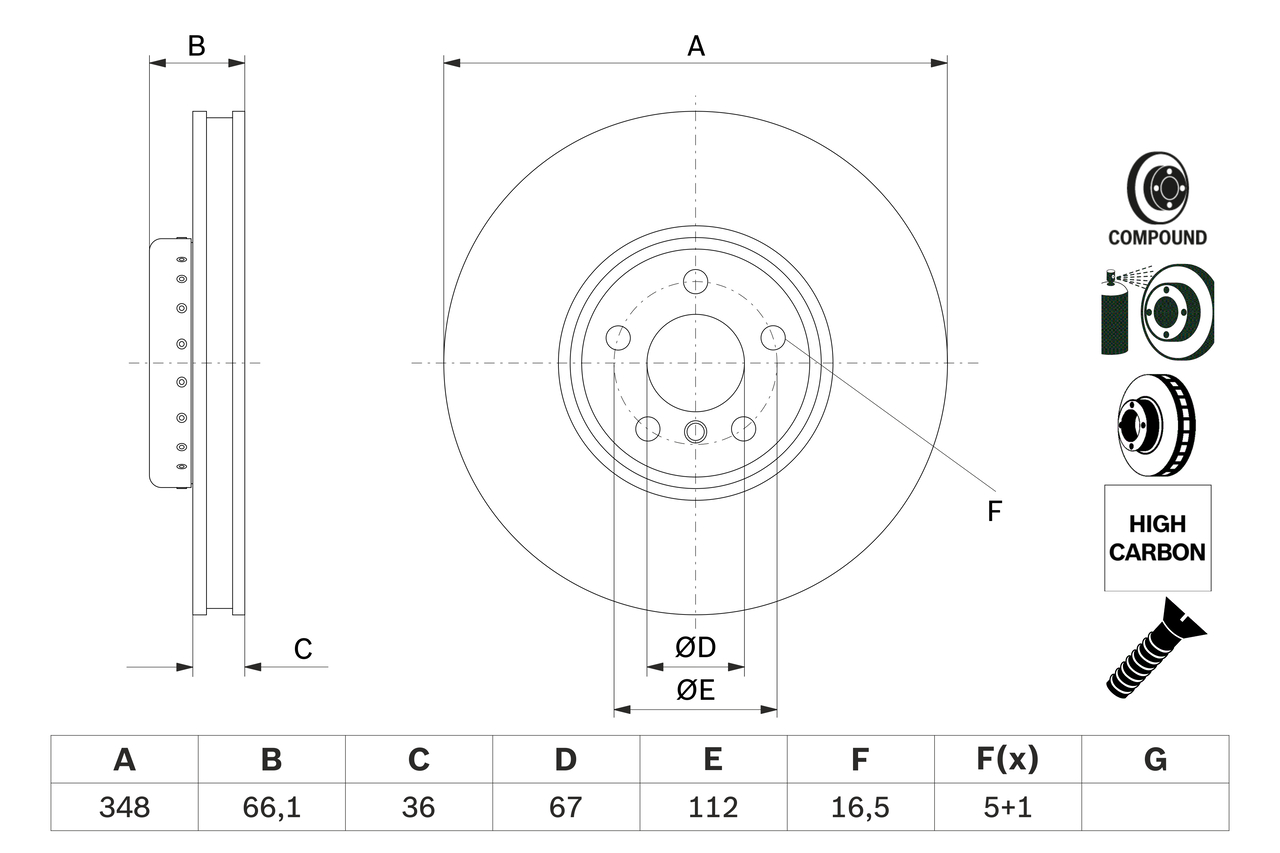 Brake Disc (Front axle)  Art. 0986479F58