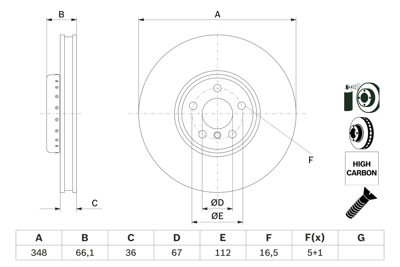 Brake Disc (Front axle)  Art. 0986479F59