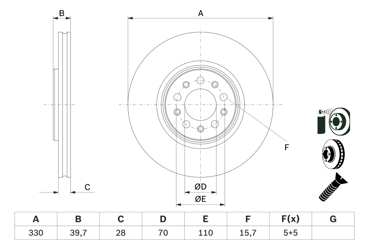 Brake Disc  Art. 0986479F66