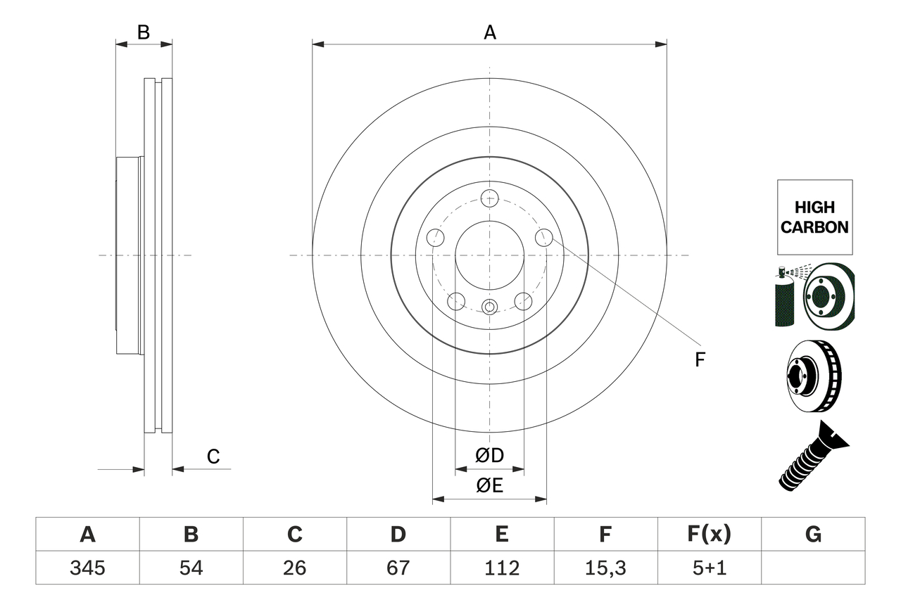 Brake Disc (Ventilated)  Art. 0986479F69