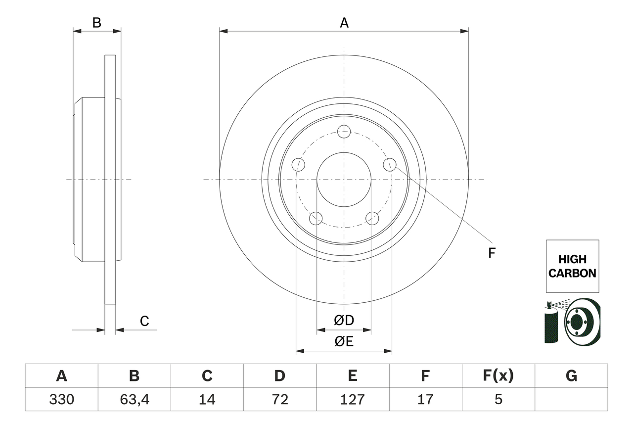 Brake Disc (Rear axle)  Art. 0986479F89