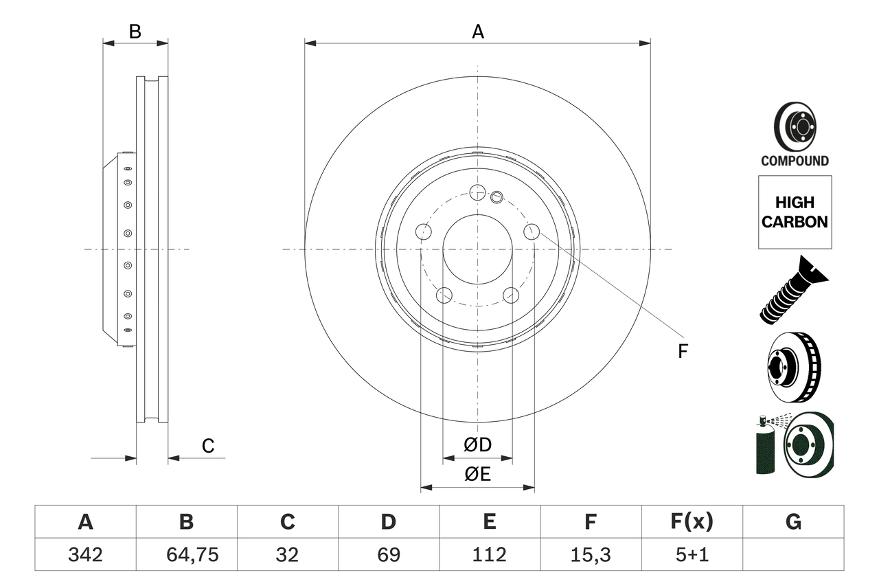 Brake Disc  Art. 0986479G35