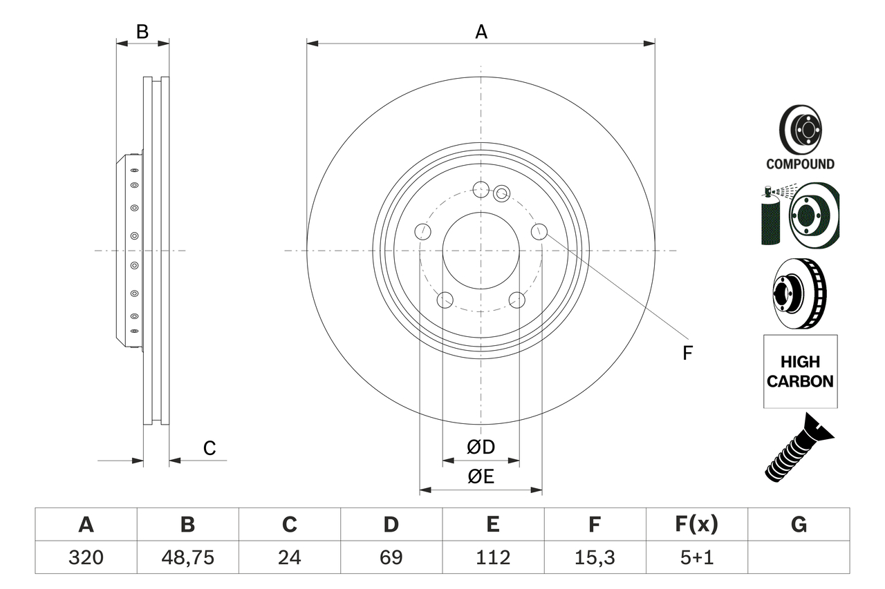 Brake Disc  Art. 0986479G39