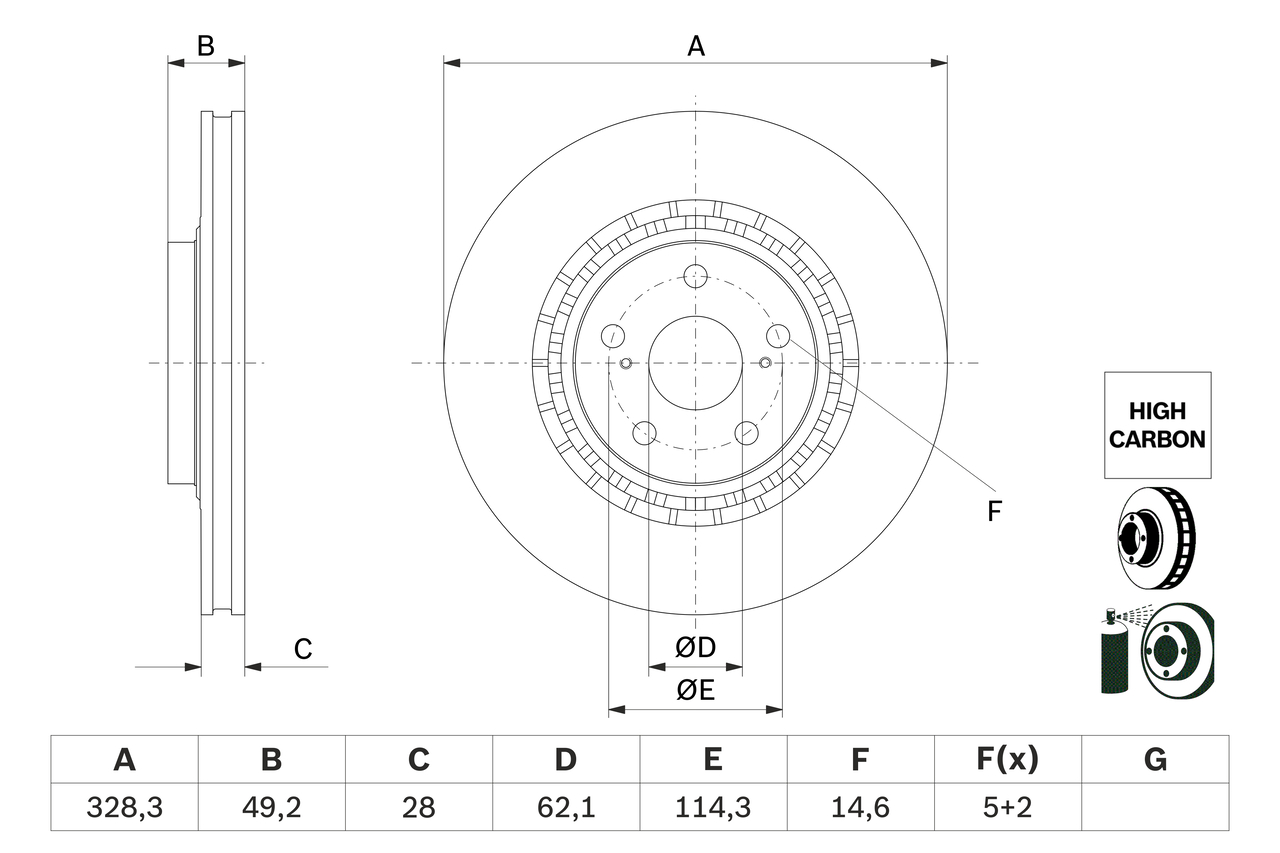 Brake Disc (Front axle)  Art. 0986479G63