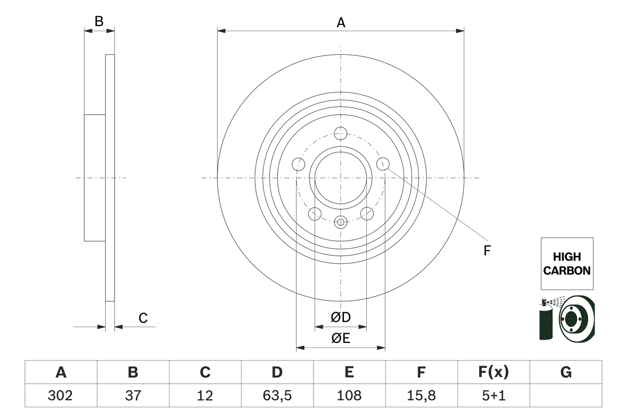 Brake Disc  Art. 0986479G98