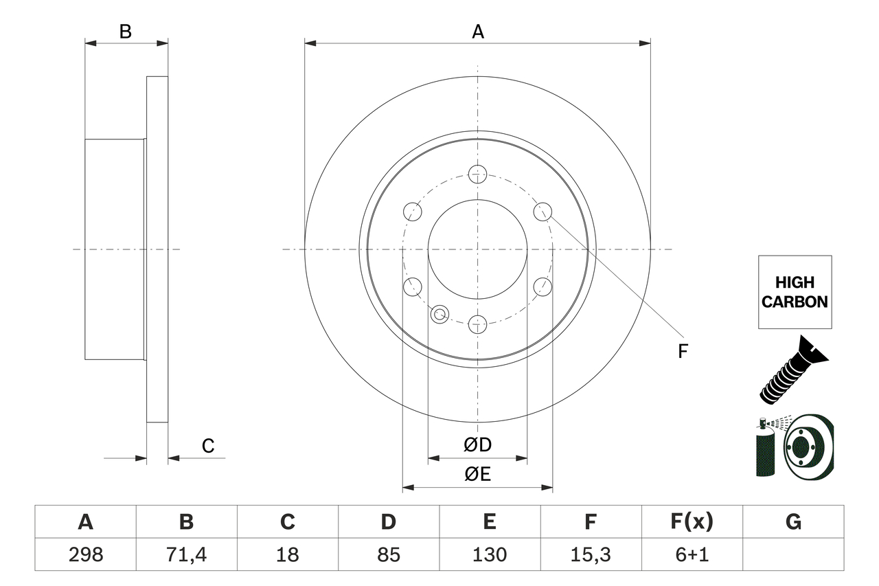 Brake Disc  Art. 0986479H06