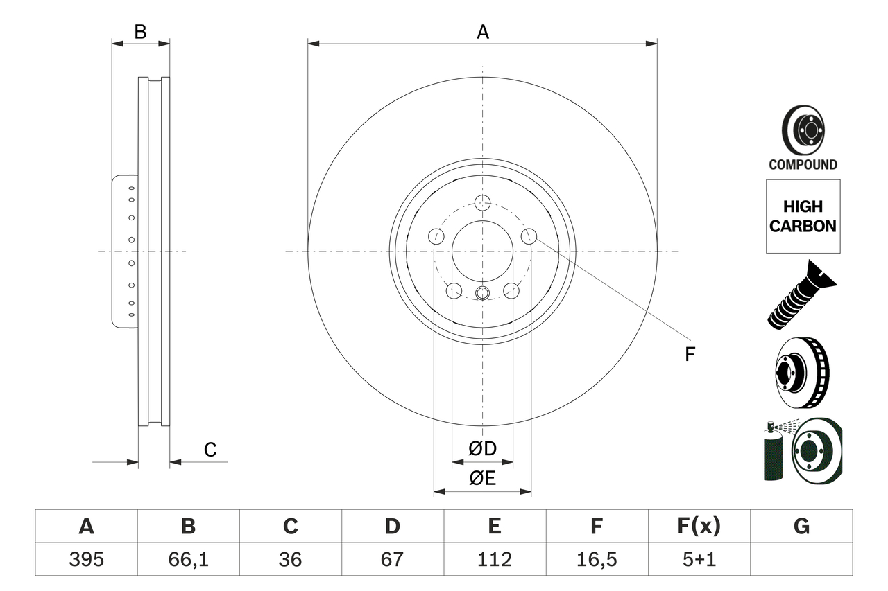 Brake Disc  Art. 0986479H12