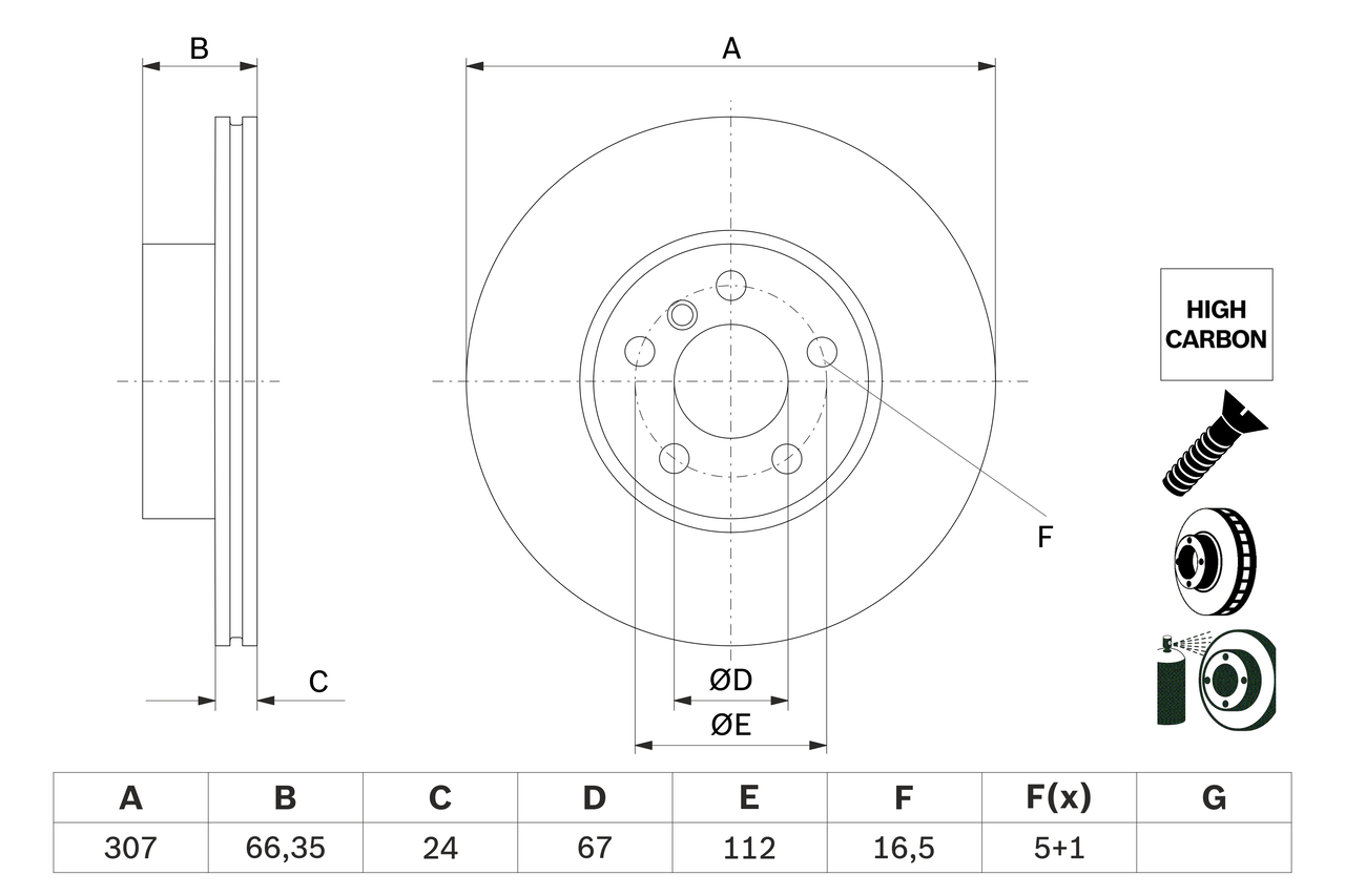 Brake Disc  Art. 0986479H33