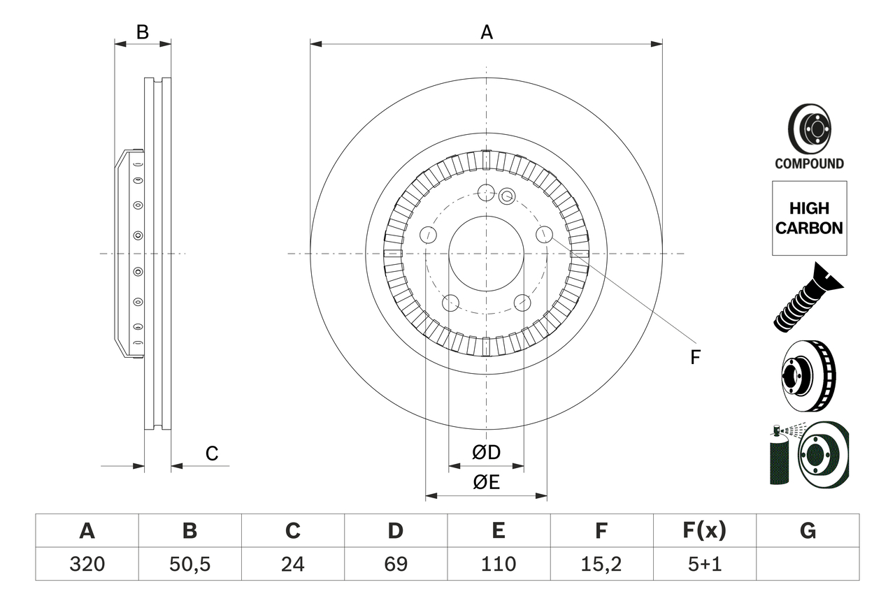 Brake Disc  Art. 0986479H39