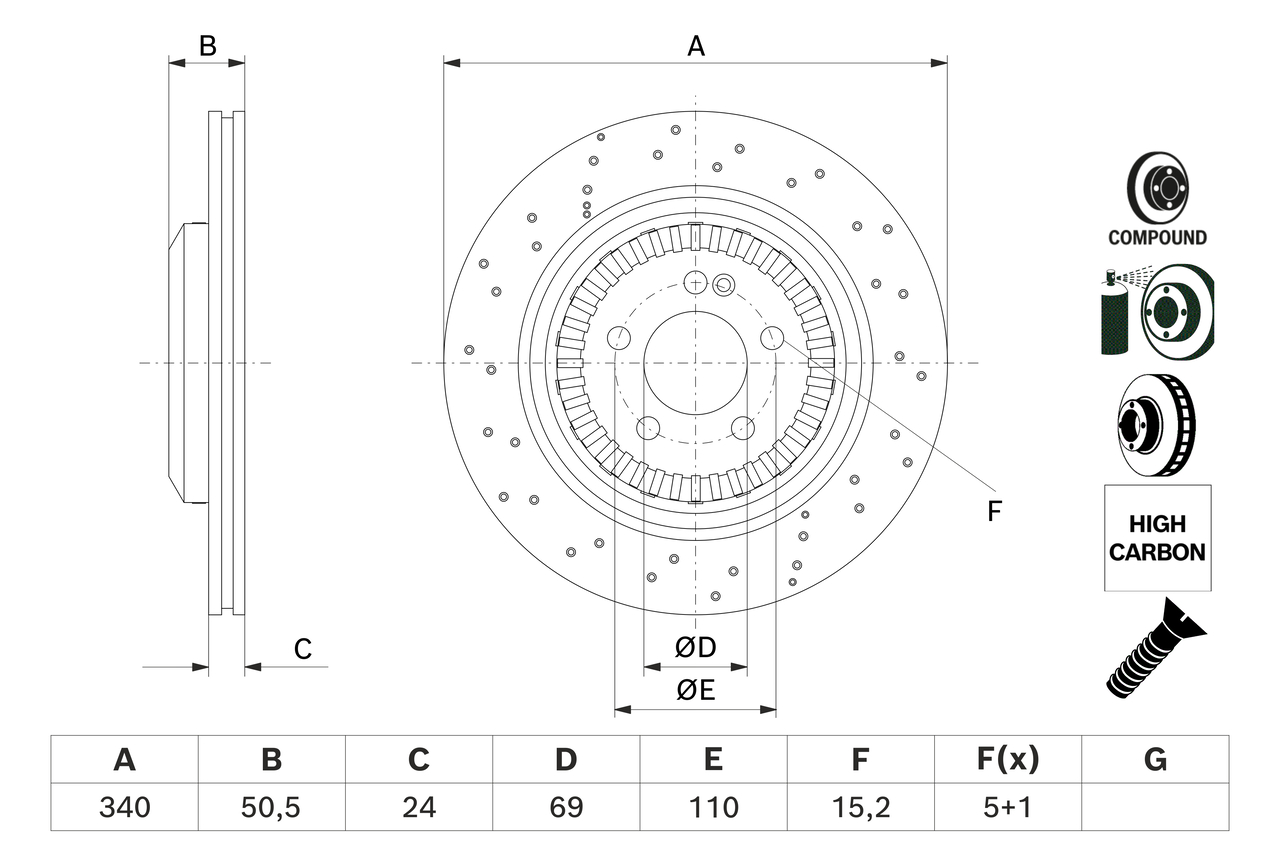 Brake Disc  Art. 0986479H40