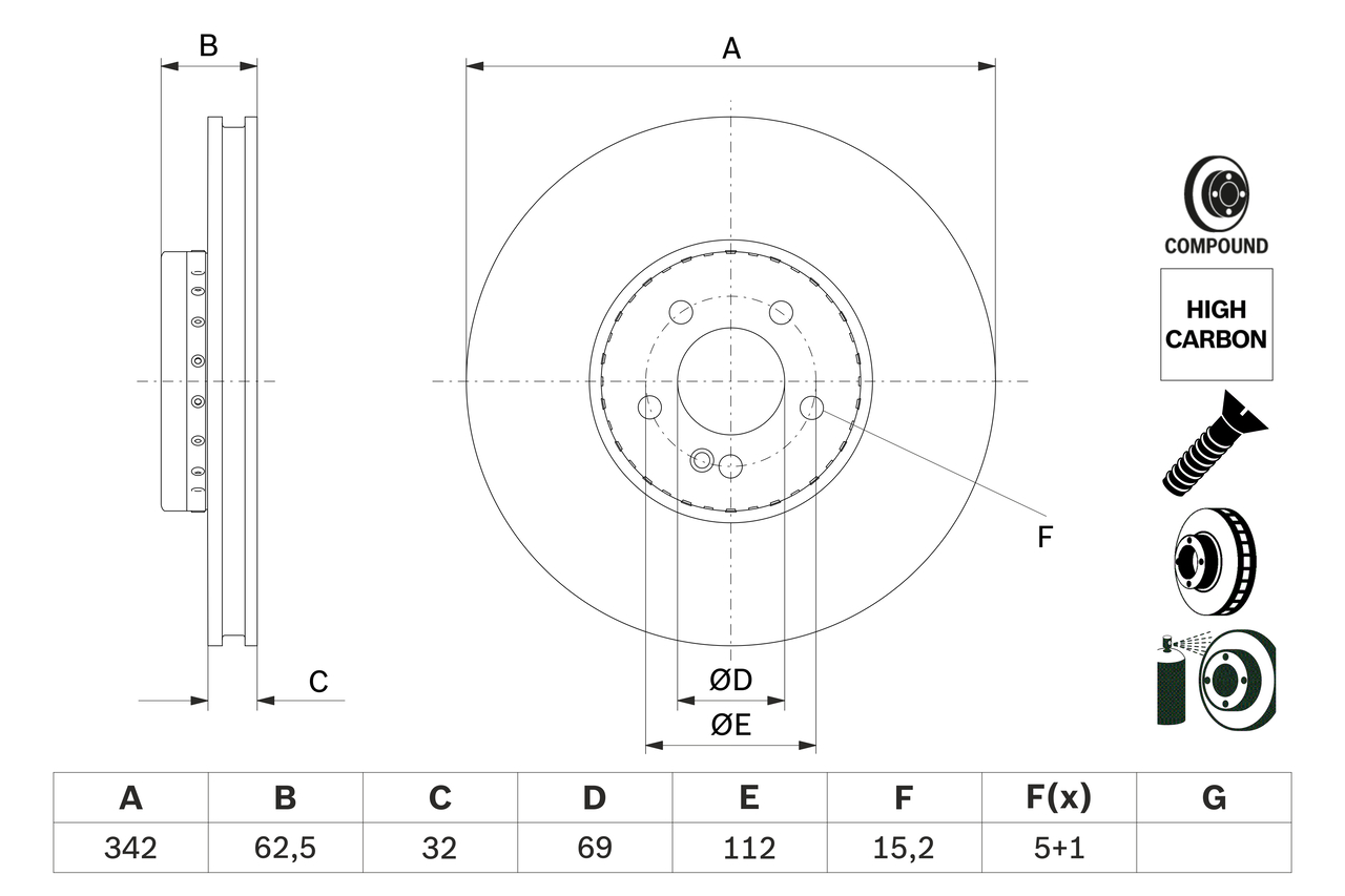 Brake Disc  Art. 0986479H41