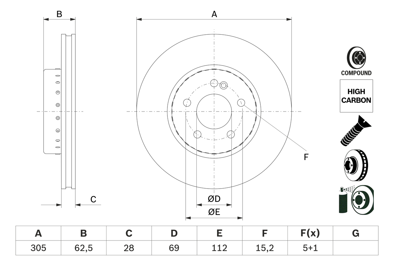 Brake Disc  Art. 0986479H46