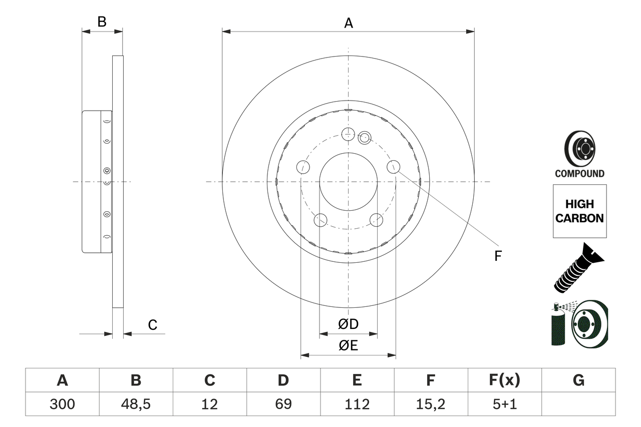 Brake Disc  Art. 0986479H49