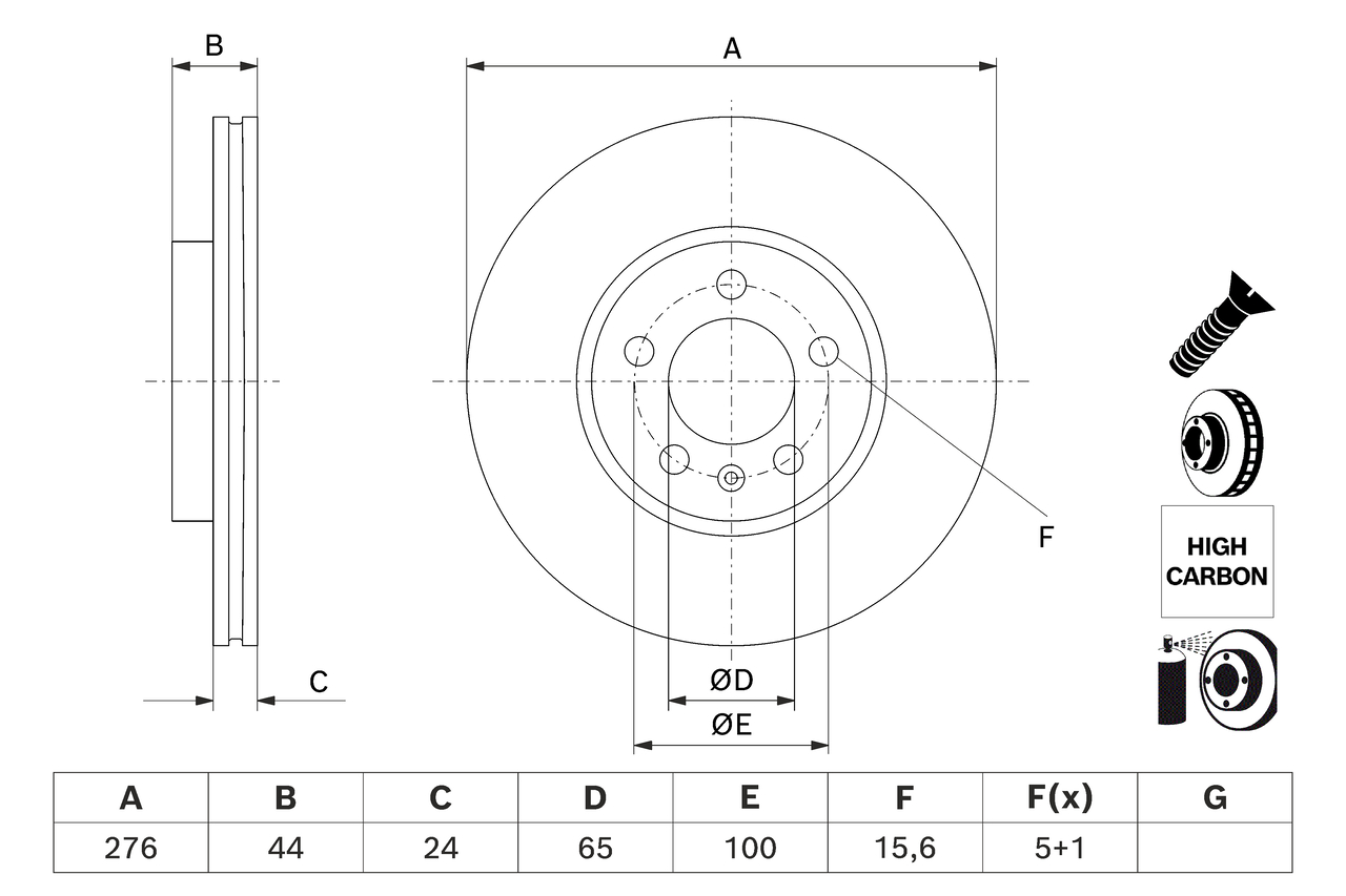 Brake Disc  Art. 0986479H71