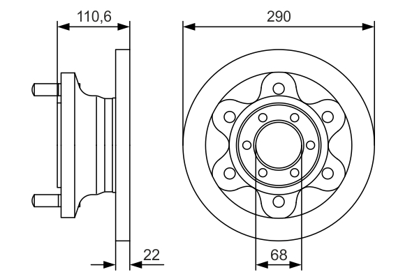 Brake Disc (Front axle)  Art. 0986479S95