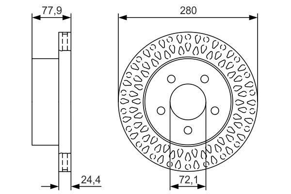 Brake Disc (Front axle)  Art. 0986479U00