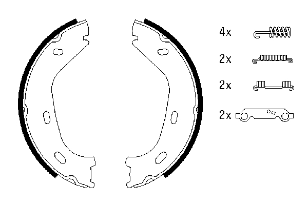 Brake Shoe Set, parking brake  Art. 0986487542