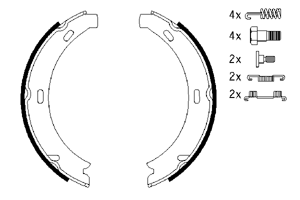 Brake Shoe Set, parking brake  Art. 0986487584