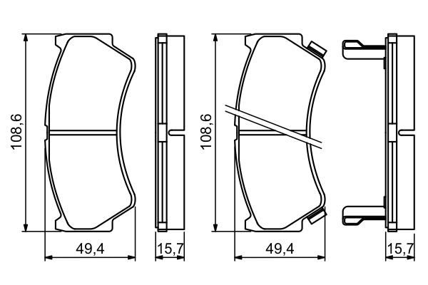 Brake Pad Set, disc brake (Front axle)  Art. 0986494234