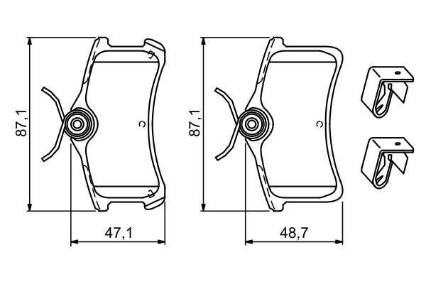 Brake Pad Set, disc brake (Rear axle)  Art. 0986494274