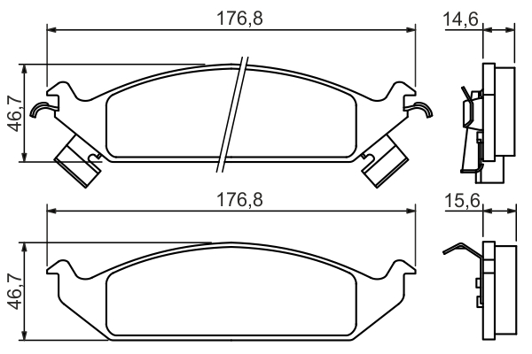 Brake Pad Set, disc brake (Front axle)  Art. 0986494313