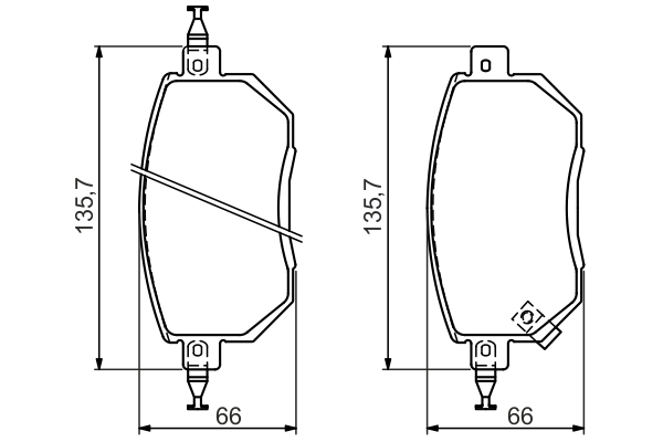 Brake Pad Set, disc brake (Front axle)  Art. 0986494366