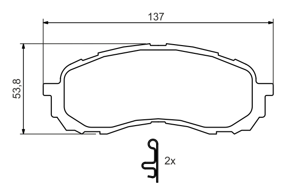 Brake Pad Set, disc brake (Front axle)  Art. 0986494373