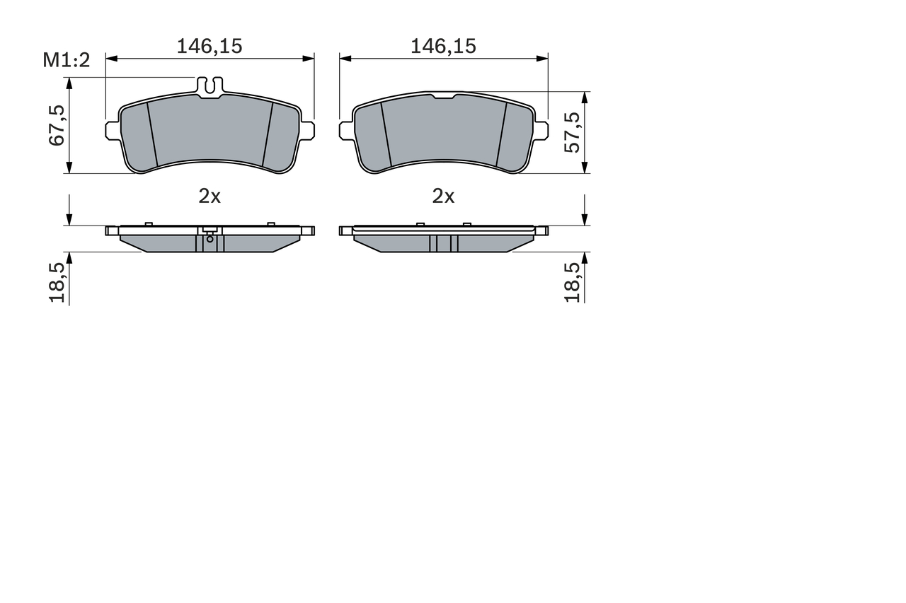 Brake Pad Set, disc brake (Front axle)  Art. 0986494764