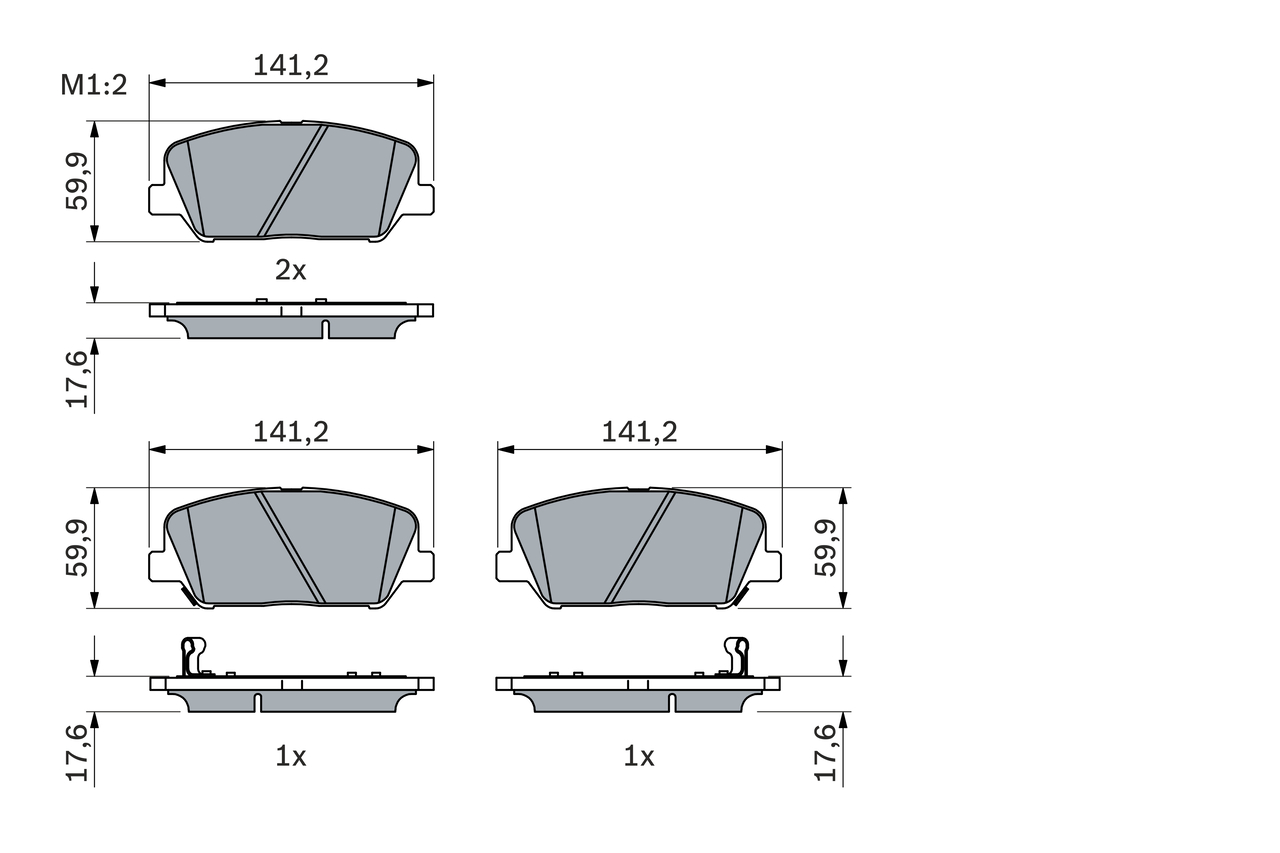 Brake Pad Set, disc brake (Front axle)  Art. 0986494979