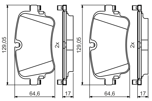 Brake Pad Set, disc brake (Rear axle)  Art. 0986495426