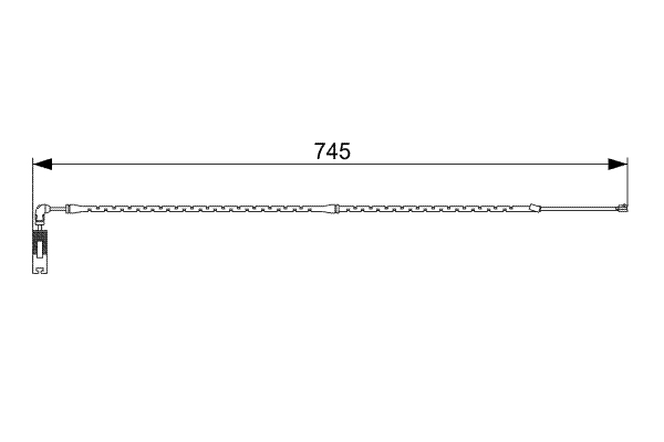 Warning Contact, brake pad wear (Front axle)  Art. 1987473000