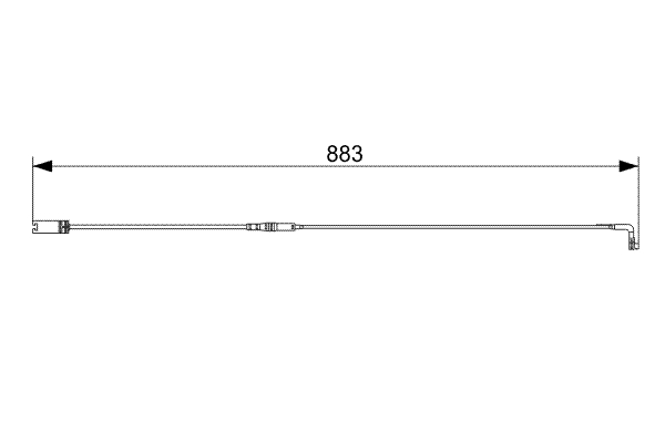 Warning Contact, brake pad wear (Rear axle)  Art. 1987473005