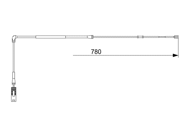 Warning Contact, brake pad wear (front axle both sides)  Art. 1987473009