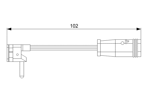 Warning Contact, brake pad wear (Front axle, left)  Art. 1987473019