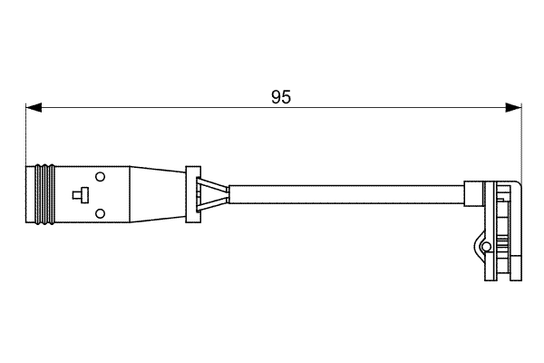 Warning Contact, brake pad wear (Rear axle, both sides)  Art. 1987473036