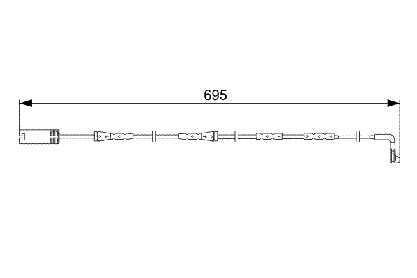 Warning Contact, brake pad wear (Front axle)  Art. 1987473050