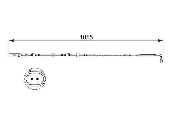 Warning Contact, brake pad wear (Rear axle, both sides)  Art. 1987473506