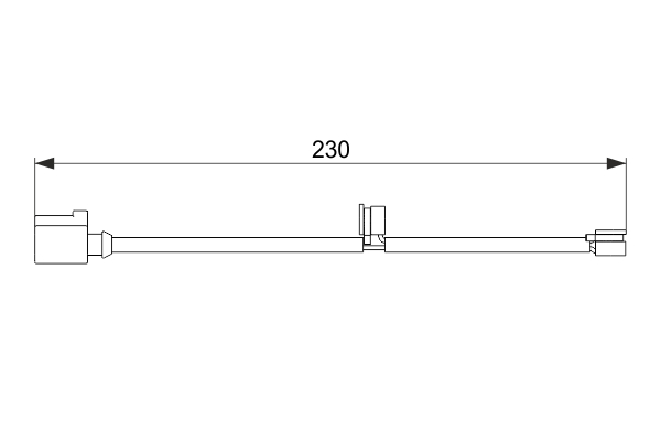 Warning Contact, brake pad wear (Rear axle)  Art. 1987474569