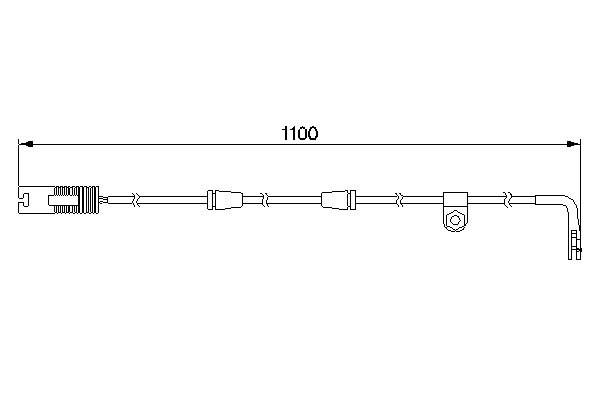 Warning Contact, brake pad wear (Rear axle, both sides)  Art. 1987474942