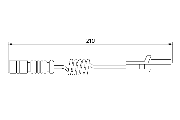 Warning Contact, brake pad wear (Front axle)  Art. 1987474969