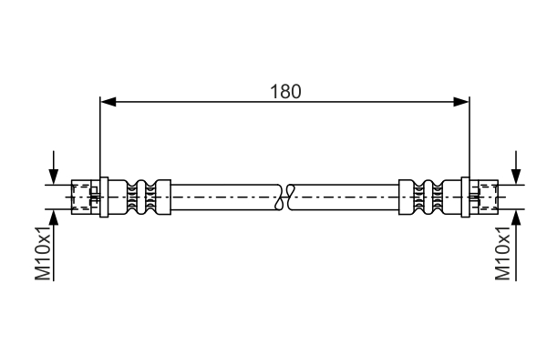 Brake Hose (Inner, Rear axle)  Art. 1987476018