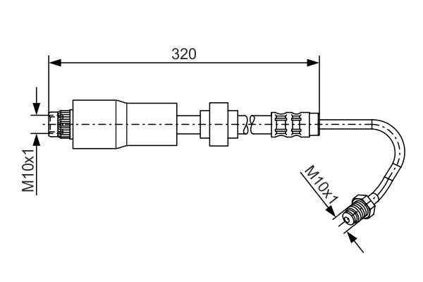 Brake Hose (Rear axle, left)  Art. 1987476065