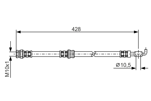 Brake Hose (Rear axle)  Art. 1987476166