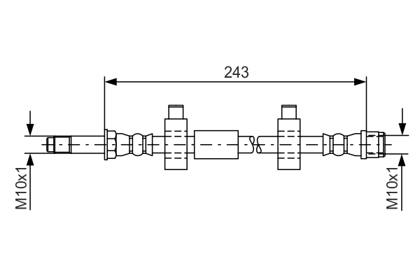 Brake Hose (Outer, Rear axle)  Art. 1987476320