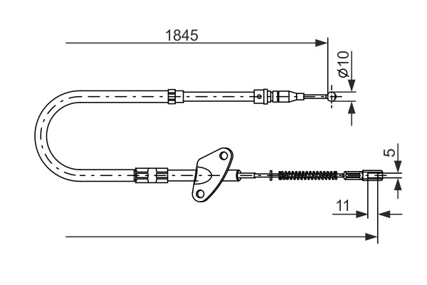 Cable Pull, parking brake (Back, left)  Art. 1987477119