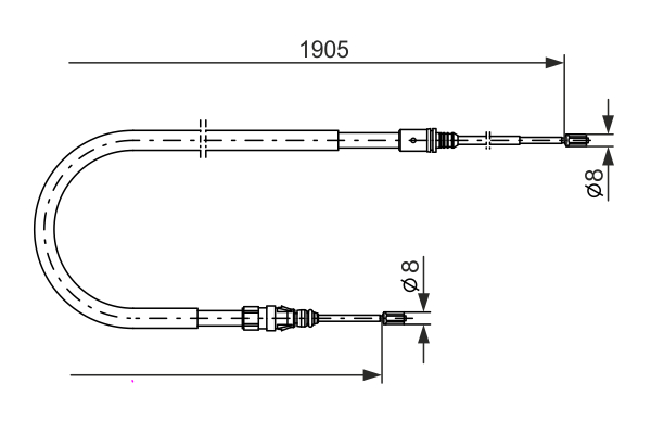 Cable Pull, parking brake (Double cloth)  Art. 1987477237