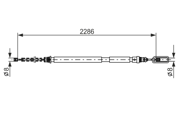 Cable Pull, parking brake (Back, right)  Art. 1987477569